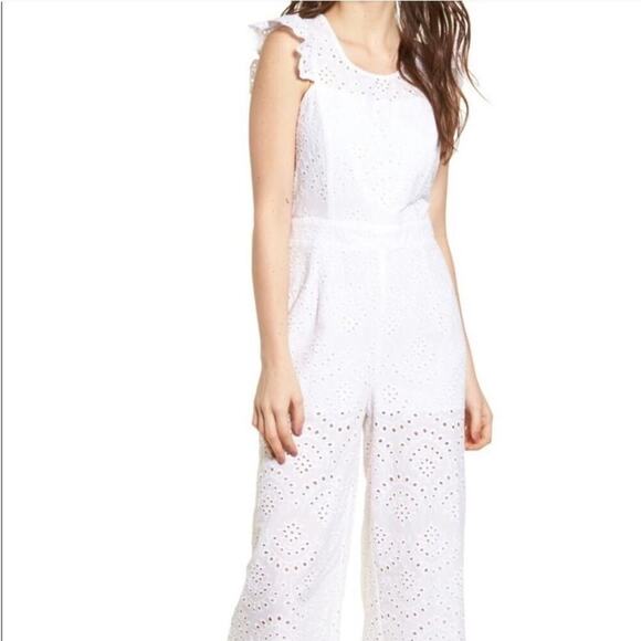 Leith open back ruffle eyelit jumpsuit - Picture 12 of 12